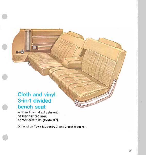1972 Chrysler Color Trim Folder Page 17